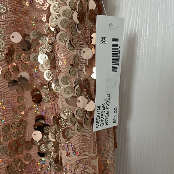 Girls Hayden Rose gold sequin dress new with tags size medium size small. - Picture 3 of 7